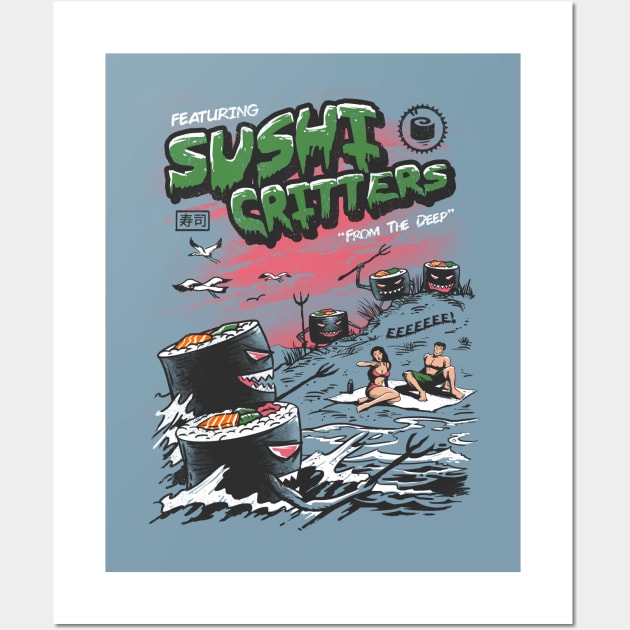 Sushi Critters Wall Art by Vincent Trinidad Art